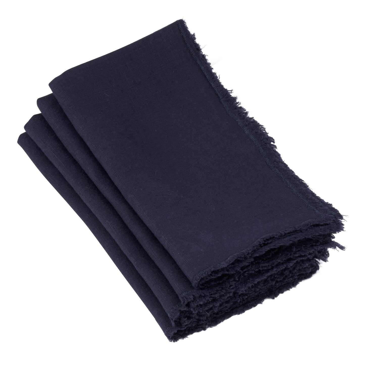 Stonewashed Black Linen Dinner Napkin