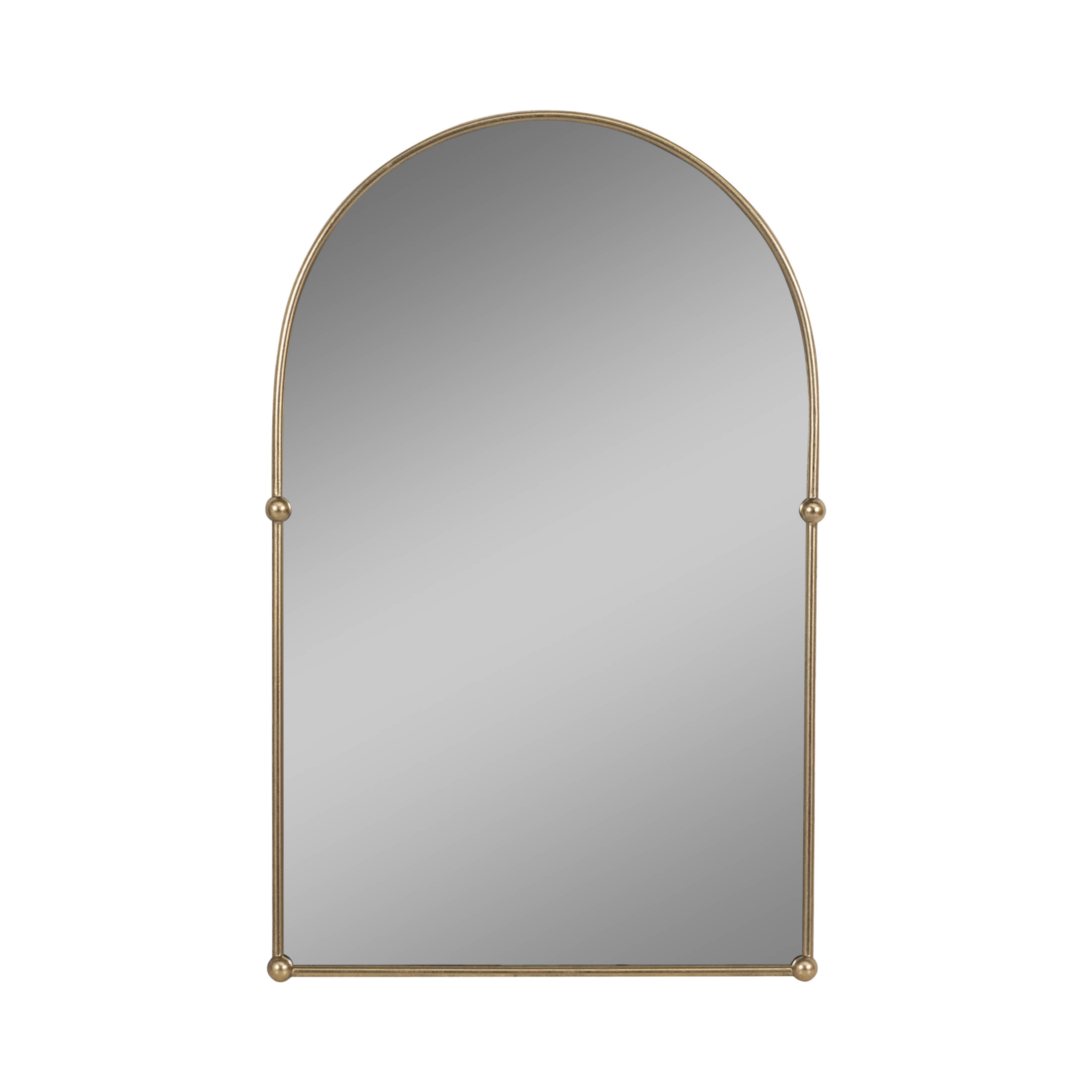 Arch Framed Mirror in Brass - 24x38