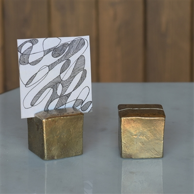 Brass Square Card Holder