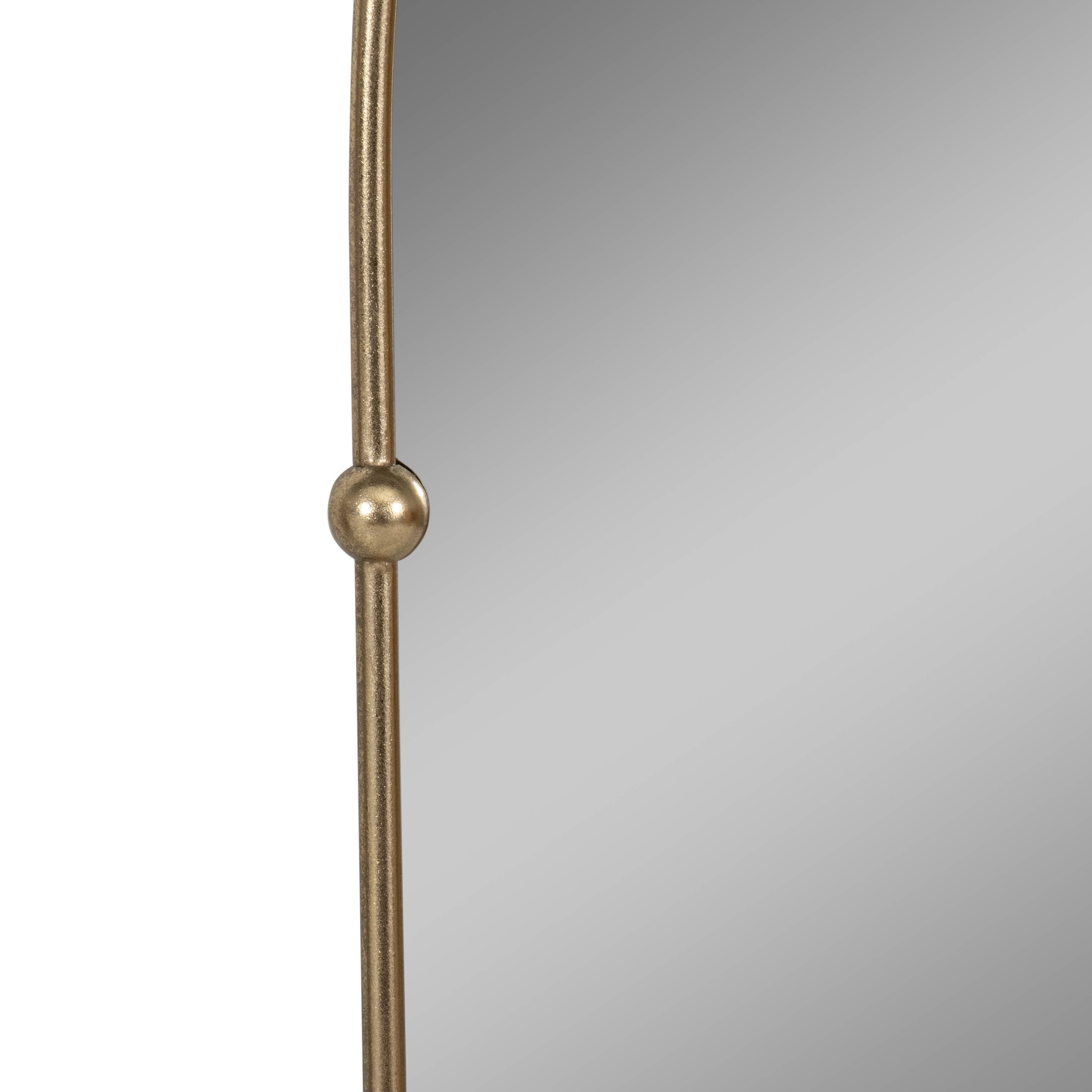 Arch Framed Mirror in Brass - 24x38