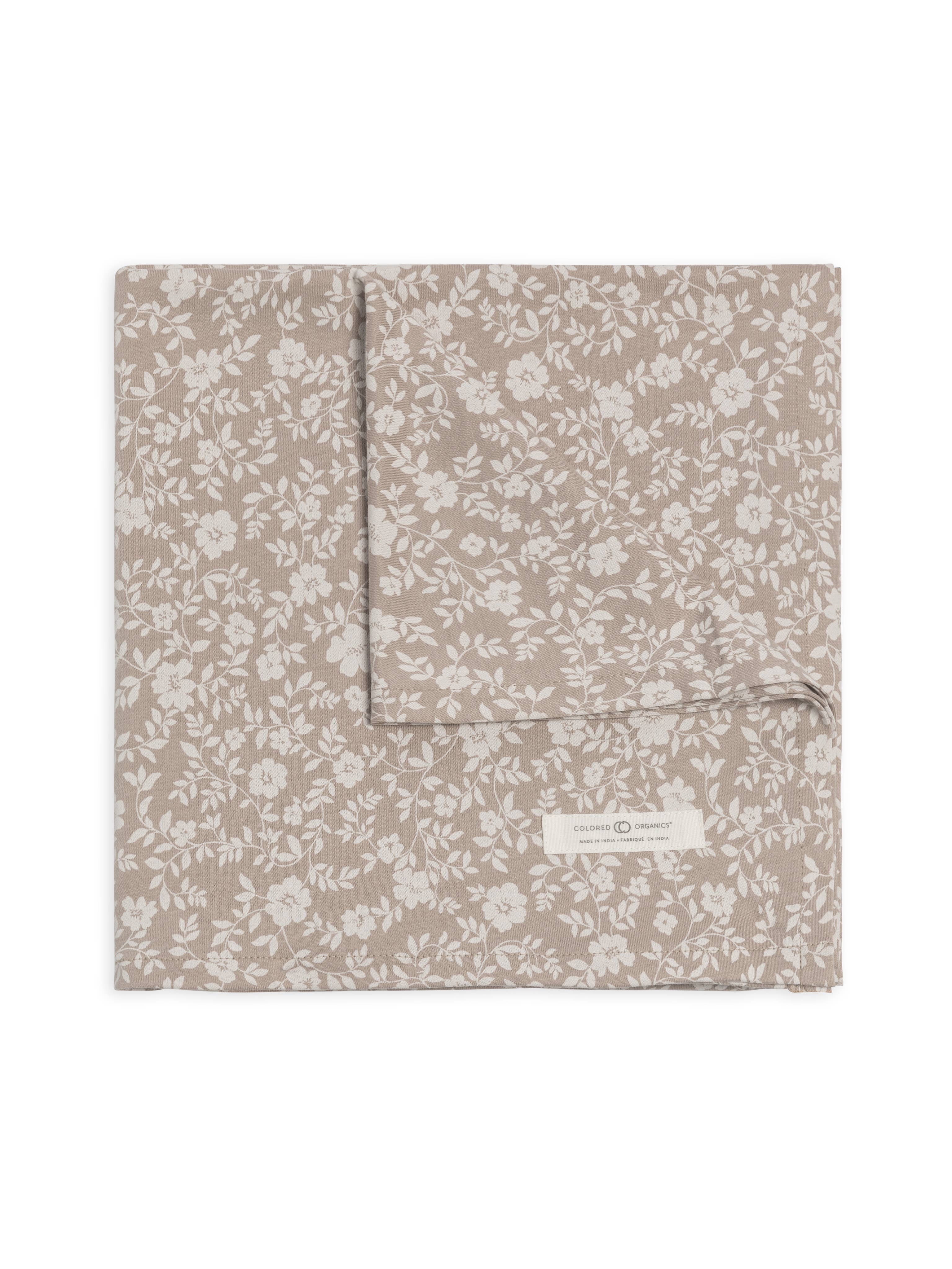 Baby Swaddle - Grey Floral
