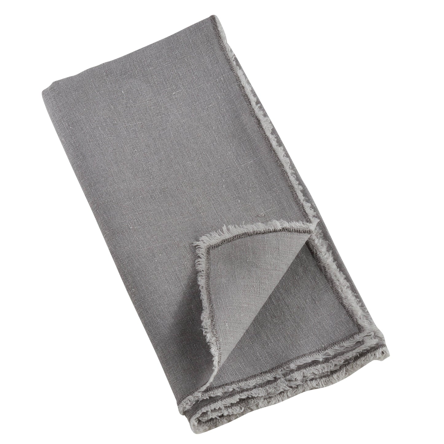 Stonewashed Black Linen Dinner Napkin