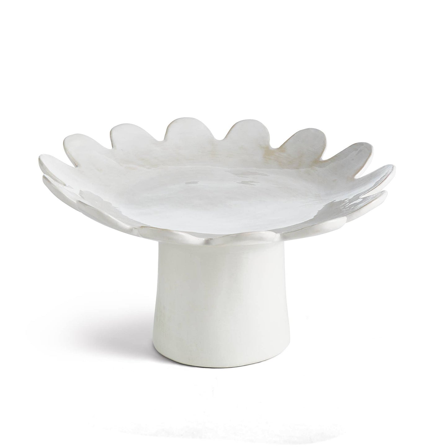 Scalloped Edge Pedestal Tray