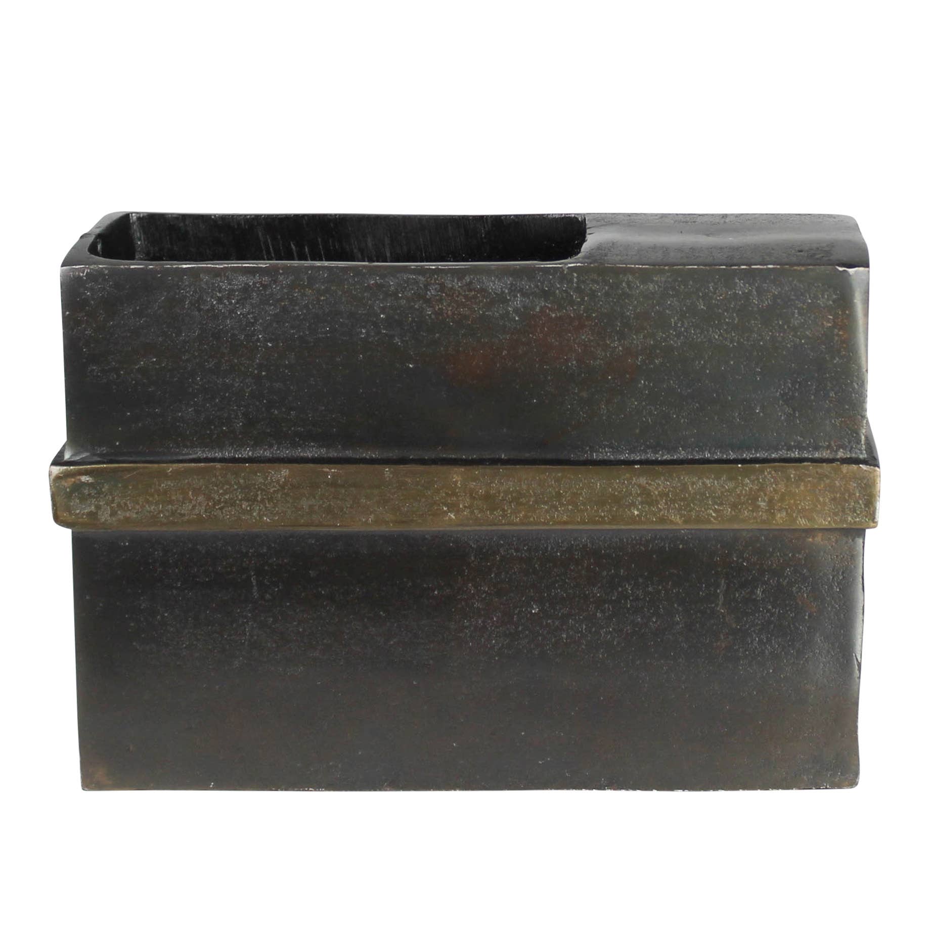 Bronze & Brass Rectangular Vase