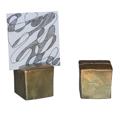 Brass Square Card Holder