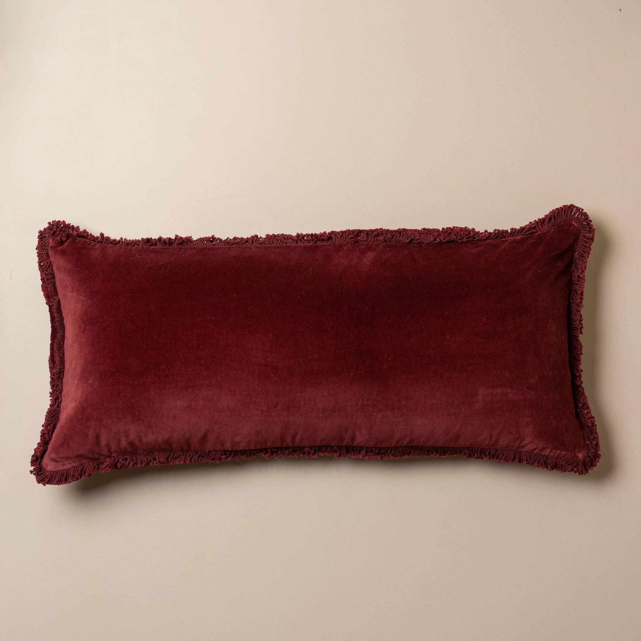 Burgundy Velvet Pillow