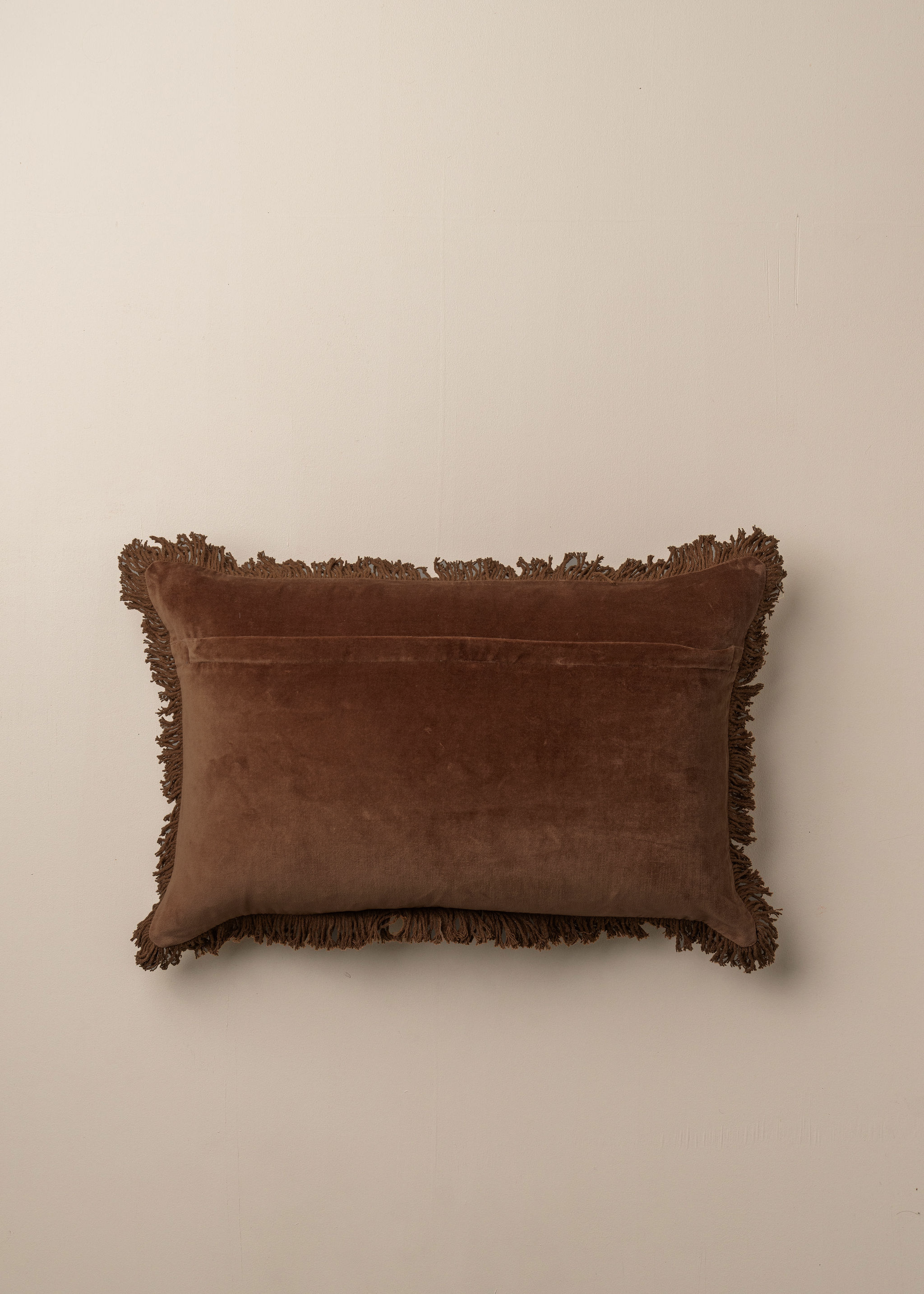 Chocolate Velvet Lumbar Pillow
