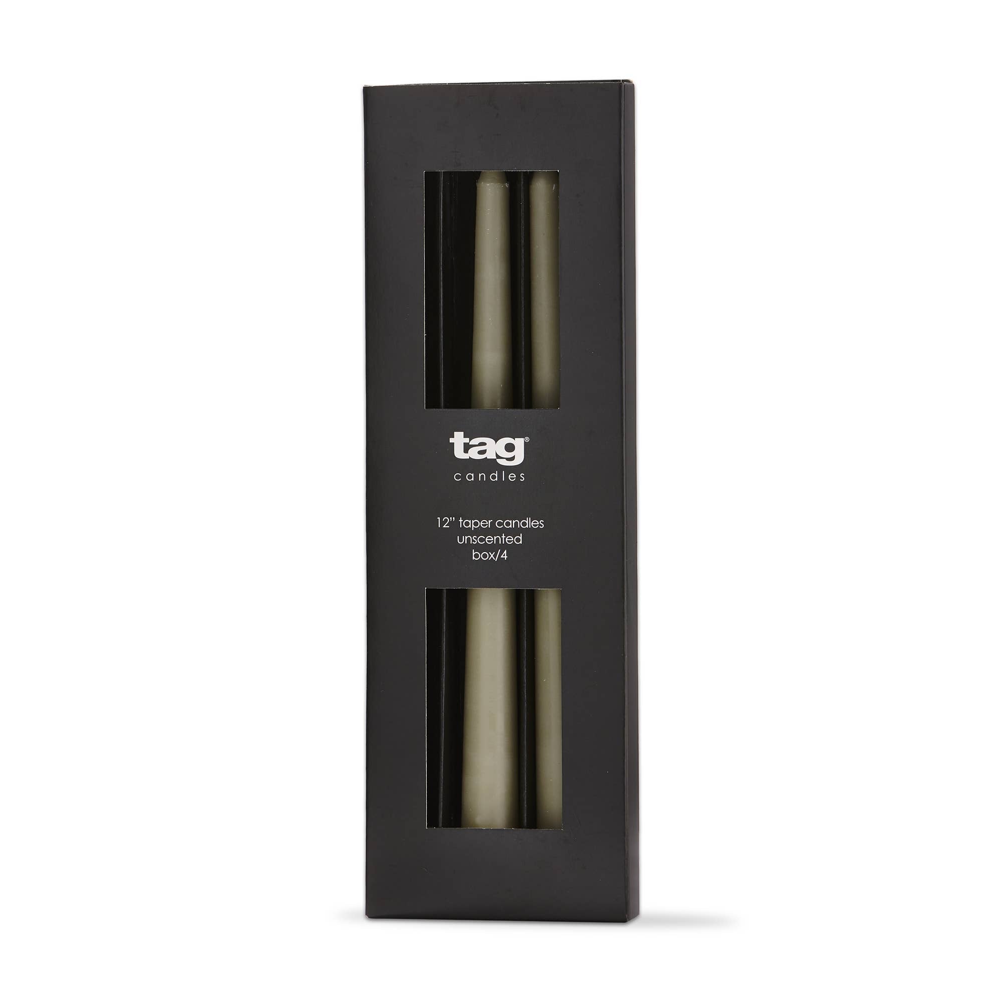 12" Sage Taper Candle (Individual)