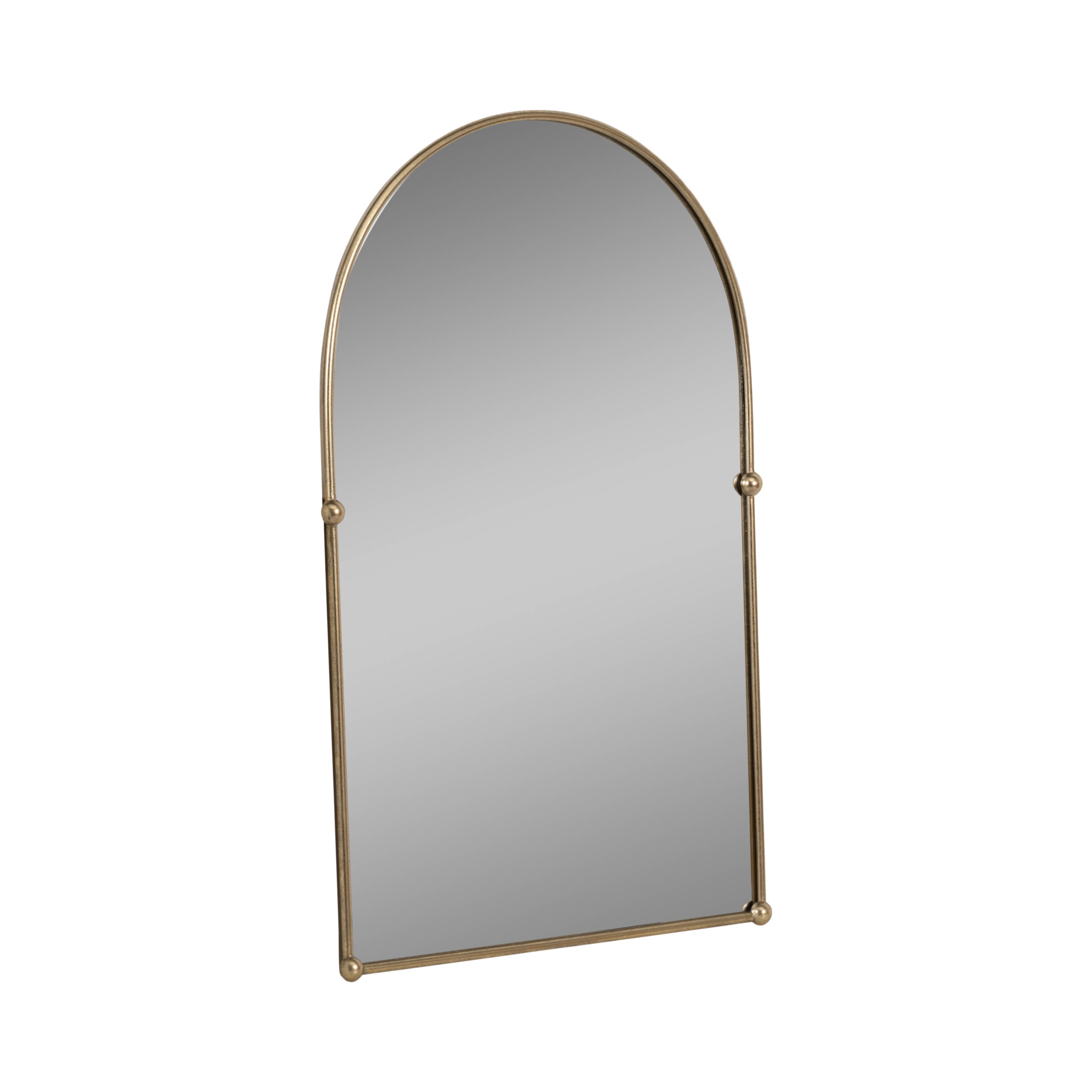 Arch Framed Mirror in Brass - 24x38