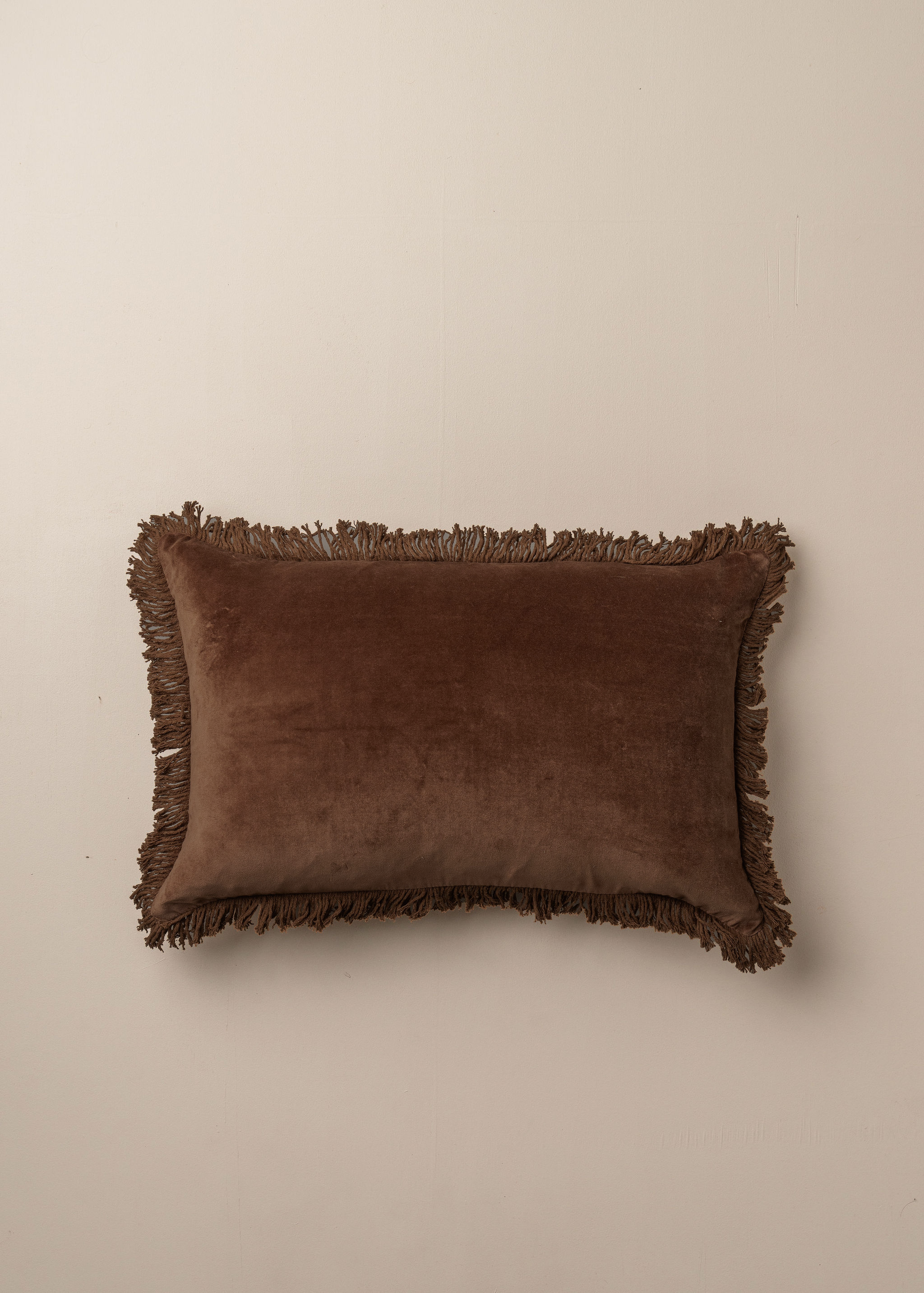 Chocolate Velvet Lumbar Pillow