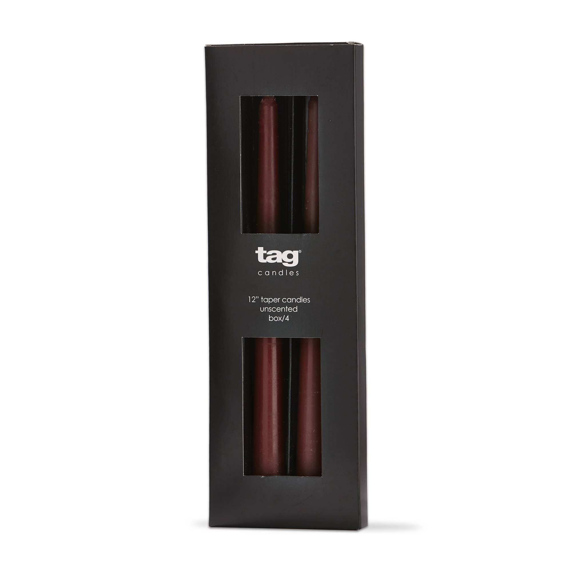 12" Plum Taper Candle (Individual)