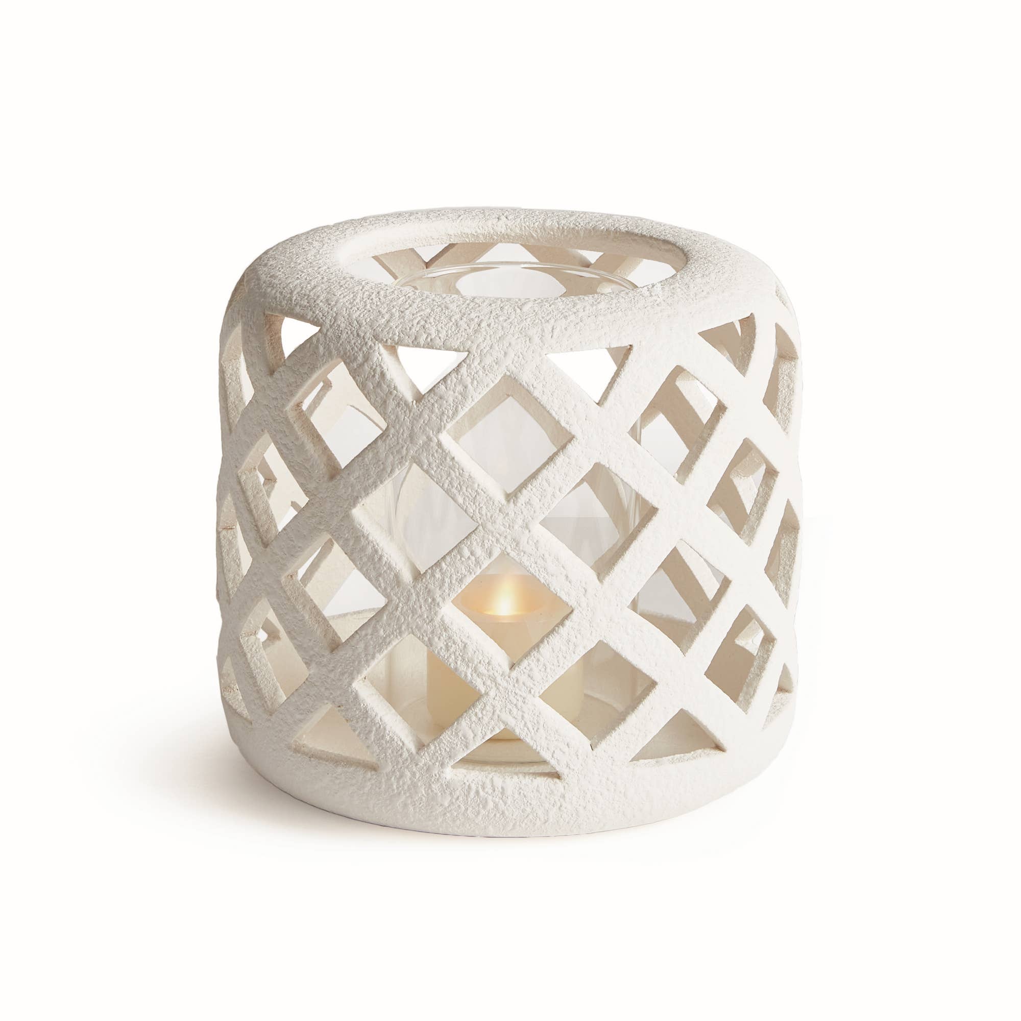 Diamond Ceramic Hurricane Vase - Small