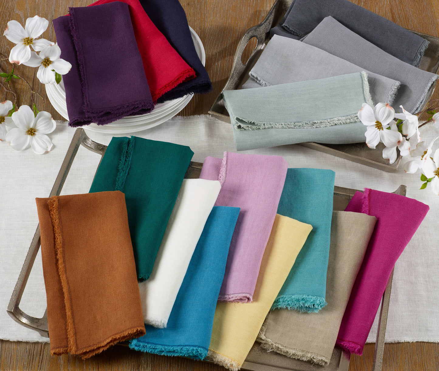 Stonewashed Black Linen Dinner Napkin